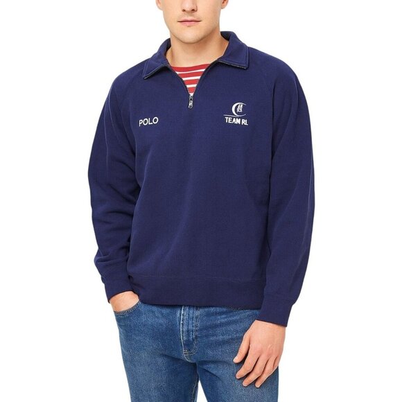 Vintage 1990s CP RL-93 Polo Ralph Lauren ¼ Zip Sweatshirt Logo Pullover - Picture 1 of 10